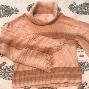FREE PEOPLE CROP TURTLENECK SWEATER